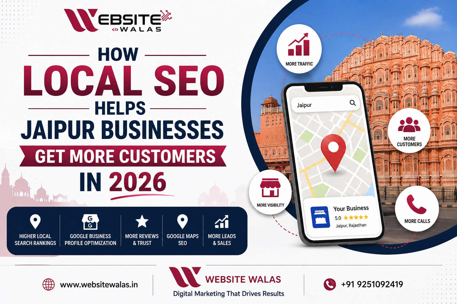 How Local SEO Helps Jaipur Businesses Get More Customers in 2026 | Website Walas